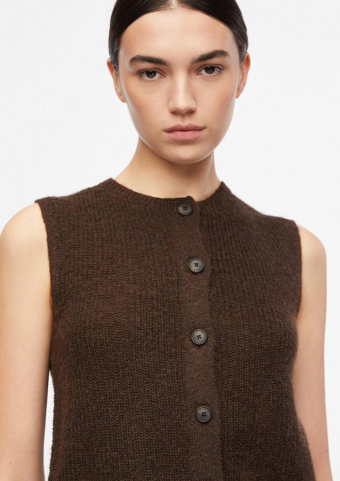 comma Funktionsweste Strickjacke Leichte Strickweste aus Alpakamix Bild 3