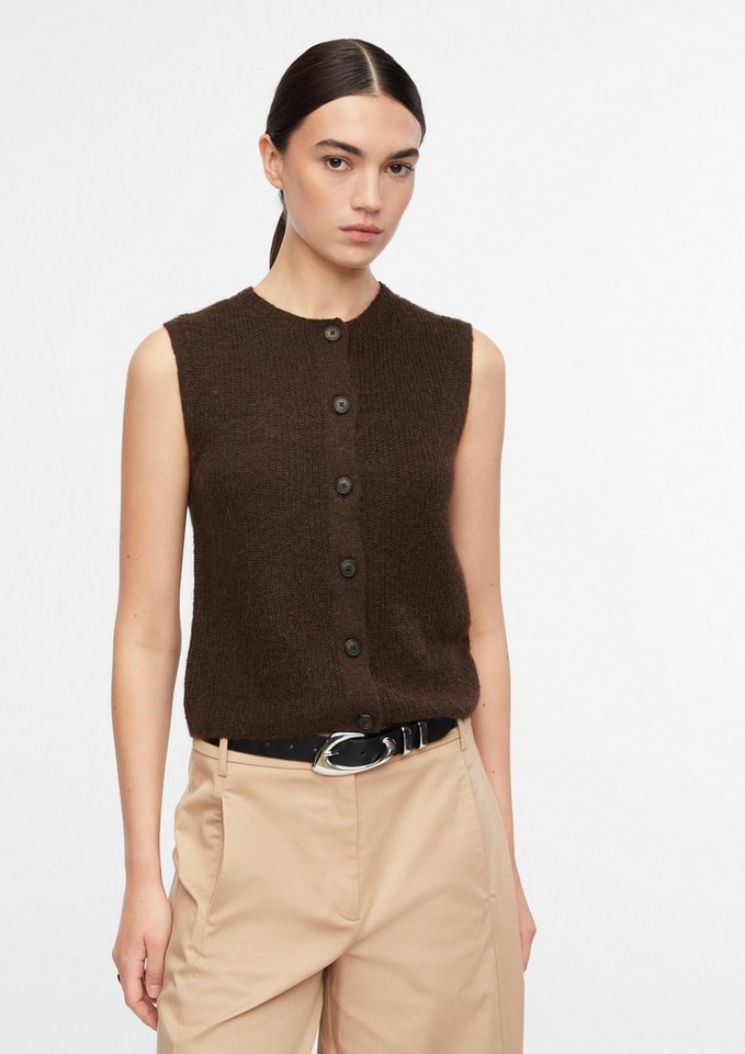comma Funktionsweste Strickjacke Leichte Strickweste aus Alpakamix Bild 4