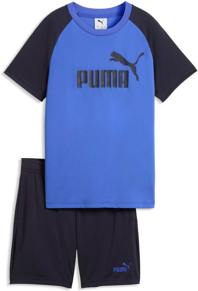 PUMA Trainingsanzug ESS No.1 Logo Poly Tee and Shorts Set B NAVY BLAZER Bild 2