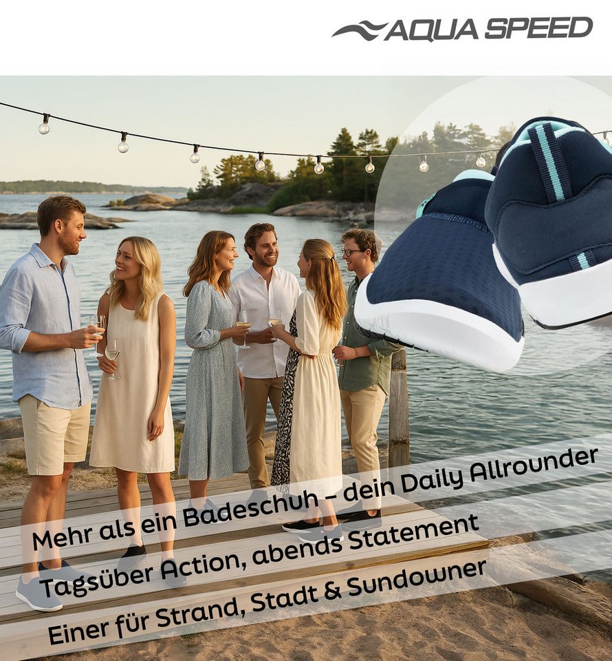 Aqua Speed Aqua Speed Lagarto Schwimmschuhe Gr. 39 – Flexibel & leicht mit Tuch Wasserschuh (Aquaschuhe mit Flex-Sohle – Für Sport, Spiel & entspannte Tage) Leichte Aqua Schuhe + Tuch – Für Strandtage & nasse Böden Bild 3