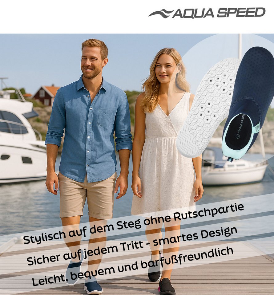Aqua Speed Aqua Speed Lagarto Schwimmschuhe Gr. 39 – Flexibel & leicht mit Tuch Wasserschuh (Aquaschuhe mit Flex-Sohle – Für Sport, Spiel & entspannte Tage) Leichte Aqua Schuhe + Tuch – Für Strandtage & nasse Böden Bild 4