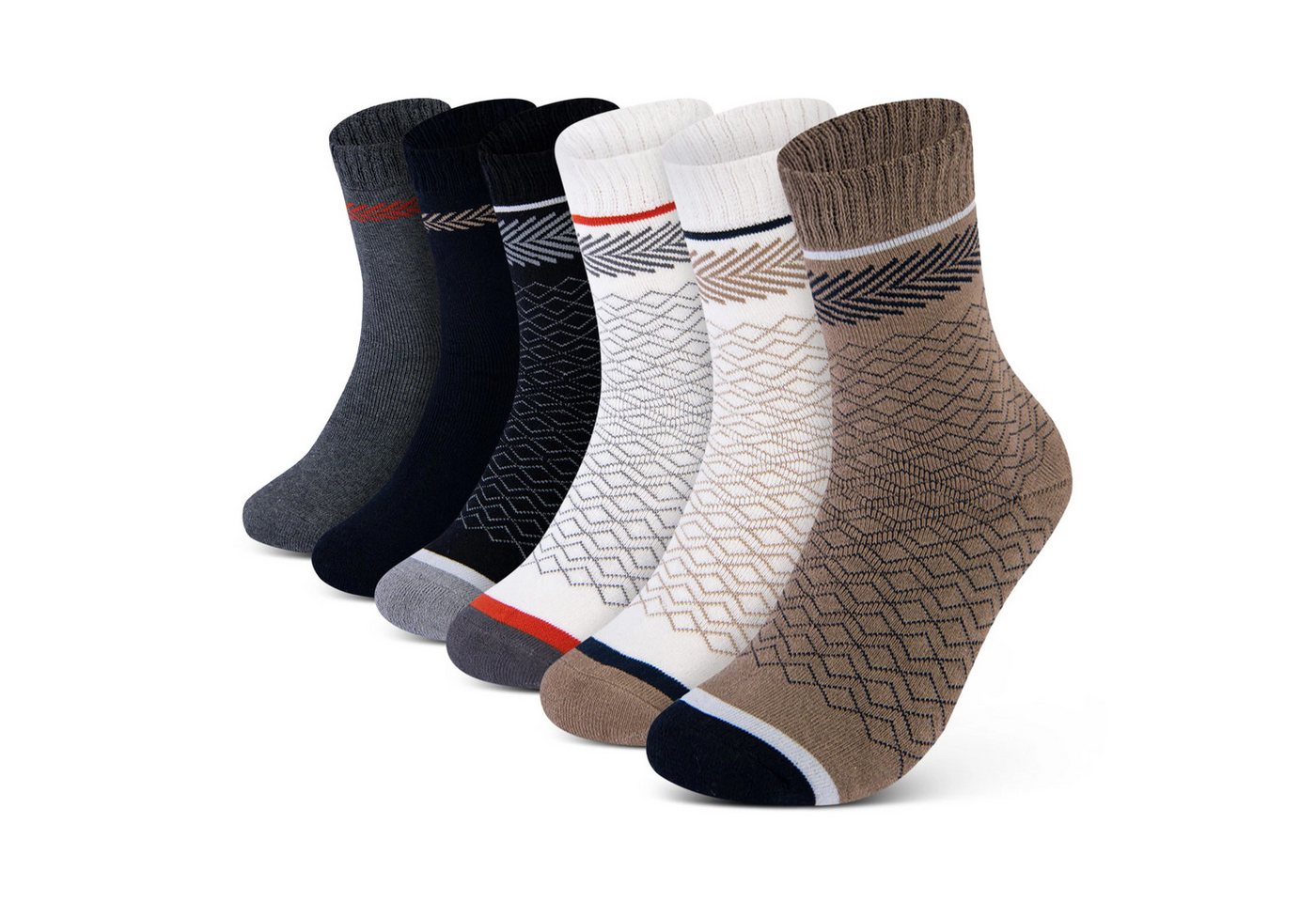sockenkauf24 Thermosocken Damen warme Wintersocken Vollfrottee (38203, 6-Paar, 35-38) aus Baumwolle mit Komfortbund