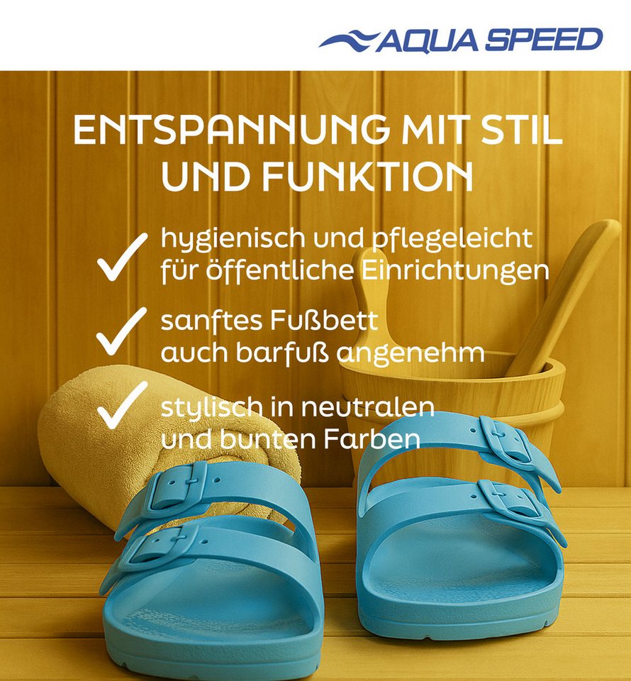 Aqua Speed Kinder Badelatschen Gr. 32 – rutschfest + Handtuch dabei Badesandale (Offene Sandalen für Kinder – perfekt für Badesee & Camping) Offene Kinder Badesandalen mit Grip – ideal für unterwegs