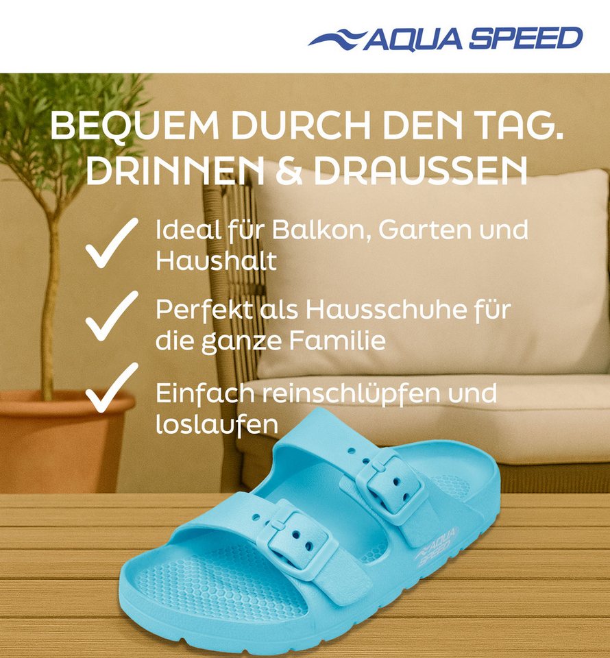 Aqua Speed Kinder Badelatschen Gr. 32 – rutschfest + Handtuch dabei Badesandale (Offene Sandalen für Kinder – perfekt für Badesee & Camping) Offene Kinder Badesandalen mit Grip – ideal für unterwegs Bild 4