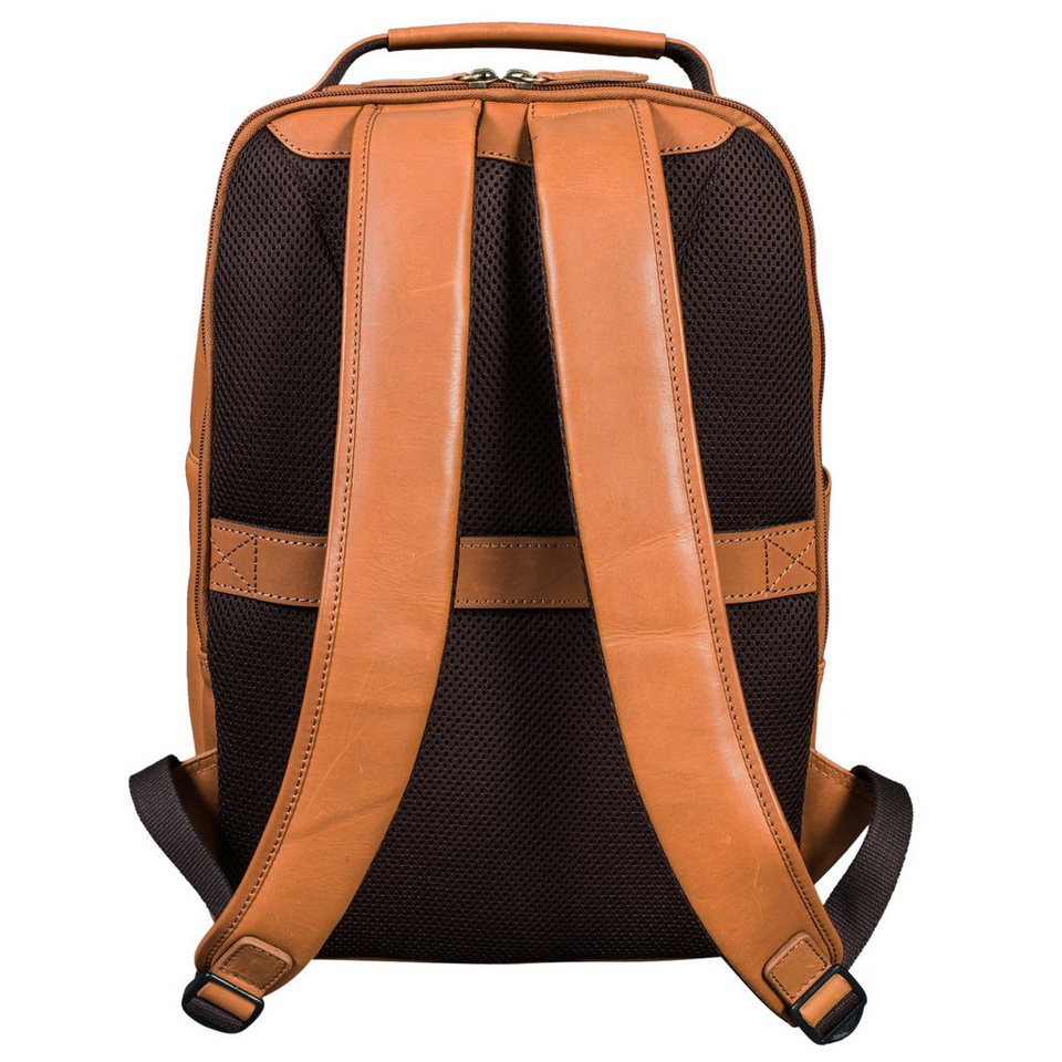 Benthill Rucksack Echt Leder Rucksack Damen Herren Backpack Lederrucksack Reise Bag, Reißverschlussfach Bild 5