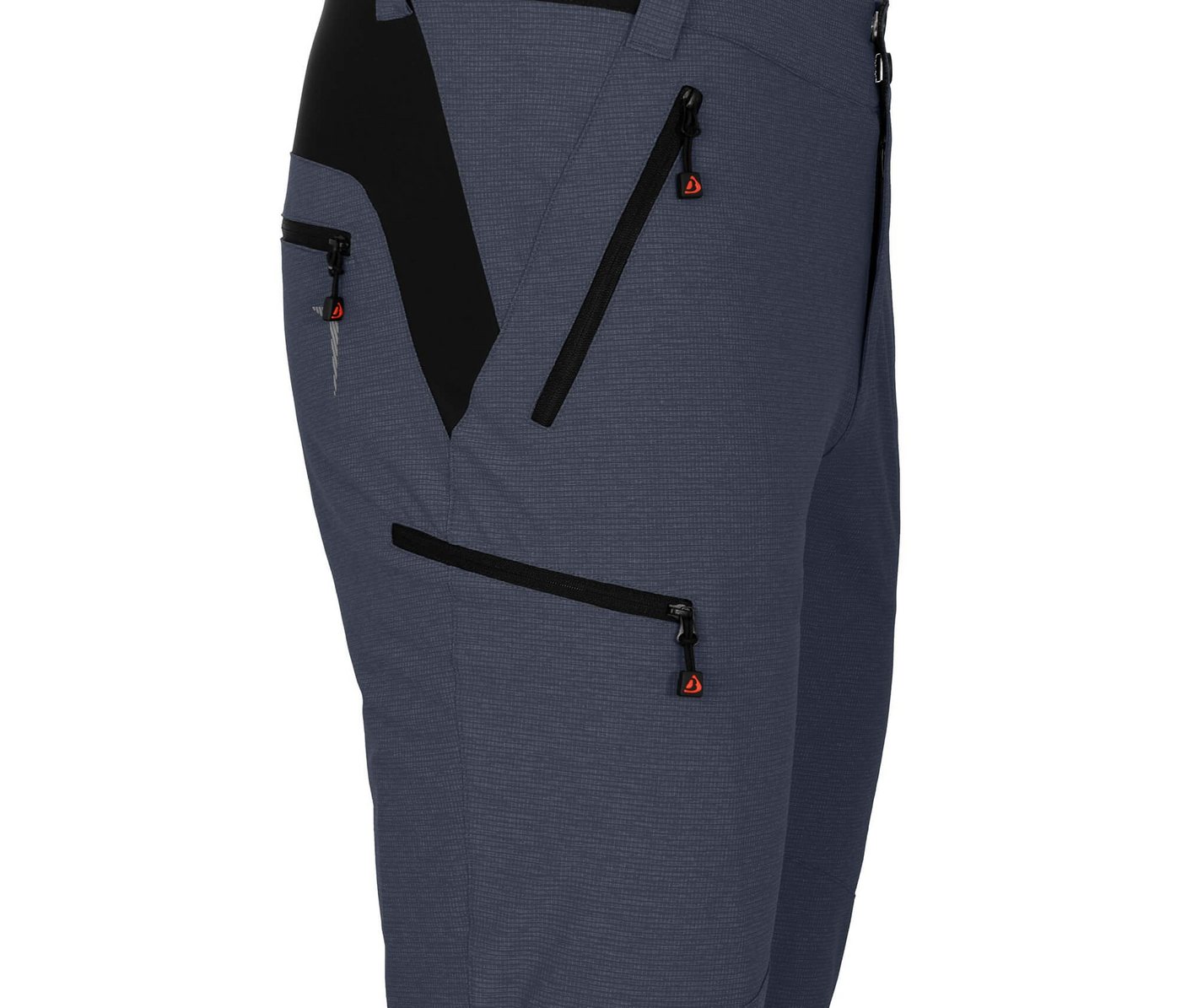 Zip-off-Hose PORVOO Zipp-Off (mit gepolsterter Innenhose) Herren Radhose, robust, elastisch, Langgrößen, grau/blau Bild 4