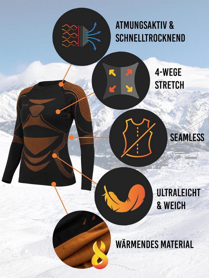 Polar Husky Funktionsunterhemd Sport-Funktionsunterhemd Extreme Active Wear schnelltrocknende und elastische Thermounterwäsche