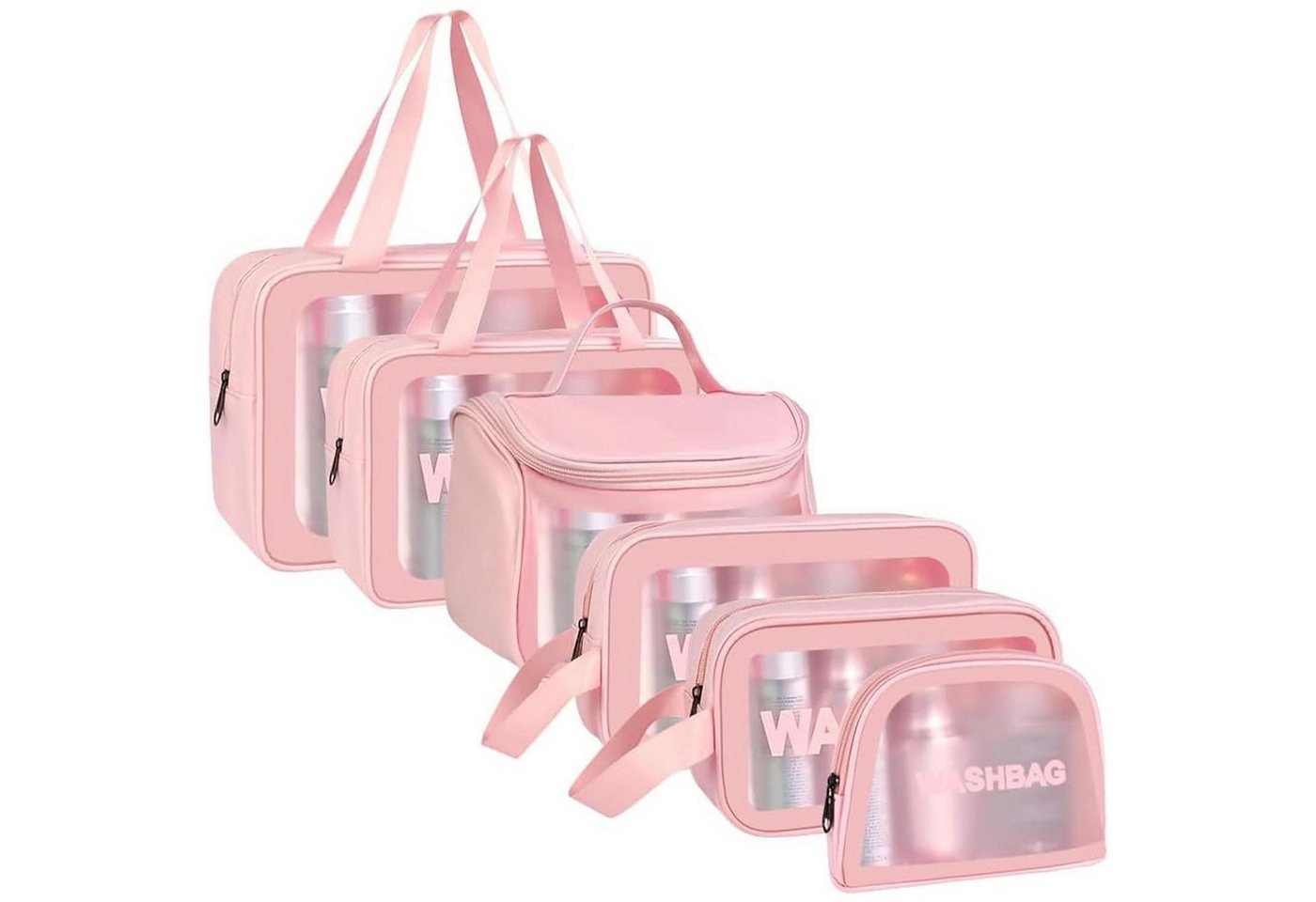 LuxusKollektion Kulturbeutel Transparente Reise Kulturbeutel 6er Set Kosmetiktasche PVC Organizer Bild 3