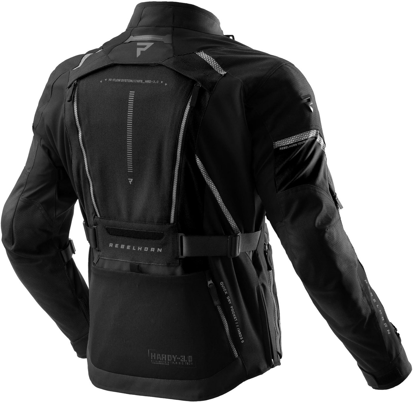 Rebelhorn Motorradjacke Hardy 3.0 wasserdichte Motorrad Textiljacke Rückenprotektor enthalten,Verbindungsreißverschluss,Ellenbogenpro Bild 2