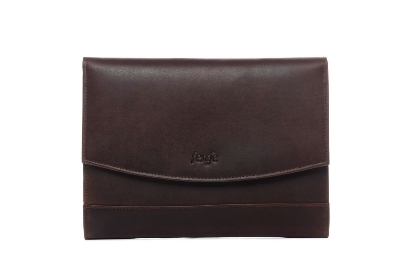 FERGÉ Businesstasche echt Leder Organizer groß Ledertasche braun-A5 TODD, Dokumentenmappe, Organizer Aktenmappe Echtleder Damen Herren braun