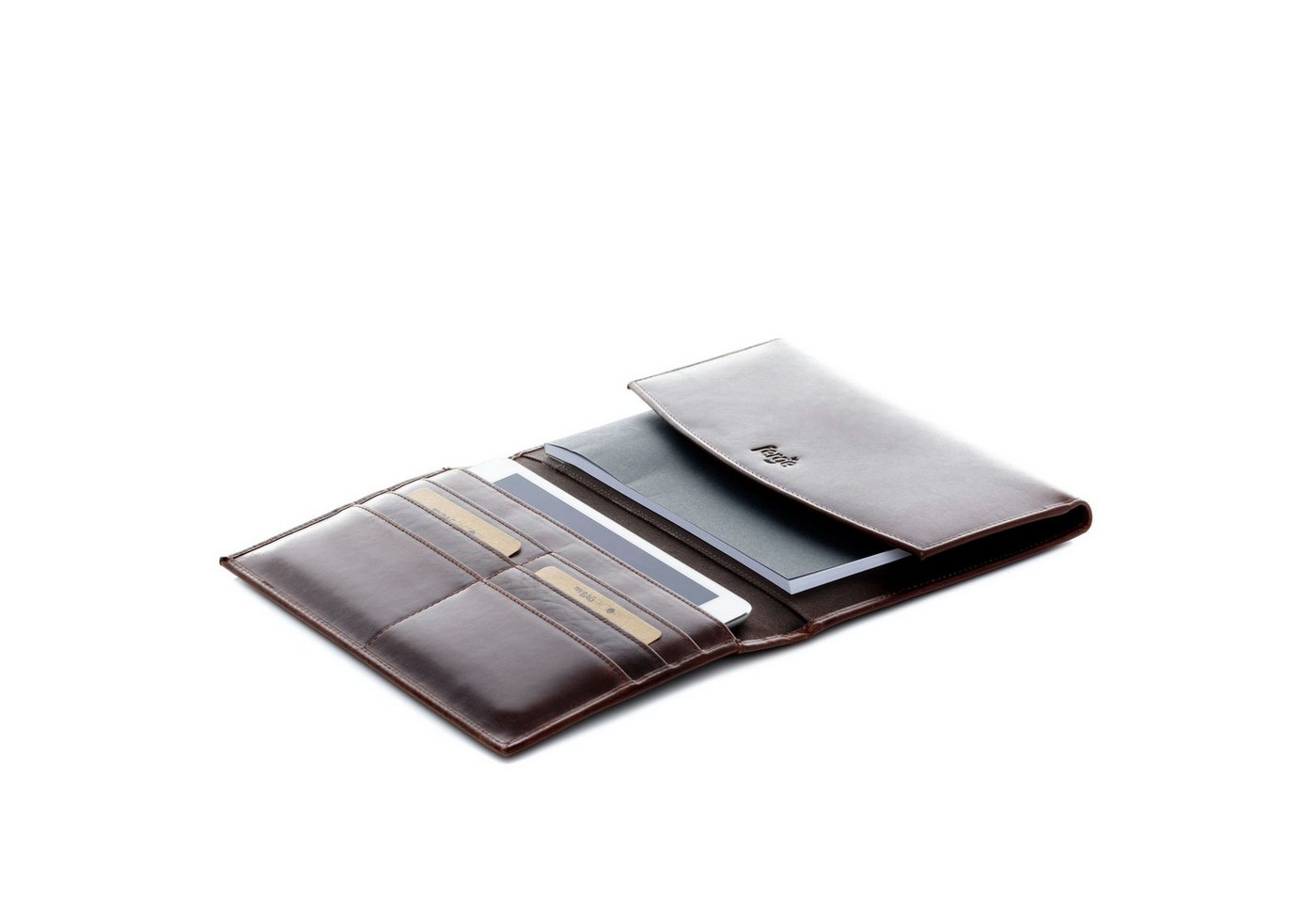 FERGÉ Businesstasche echt Leder Organizer groß Ledertasche braun-A5 TODD, Dokumentenmappe, Organizer Aktenmappe Echtleder Damen Herren braun Bild 2
