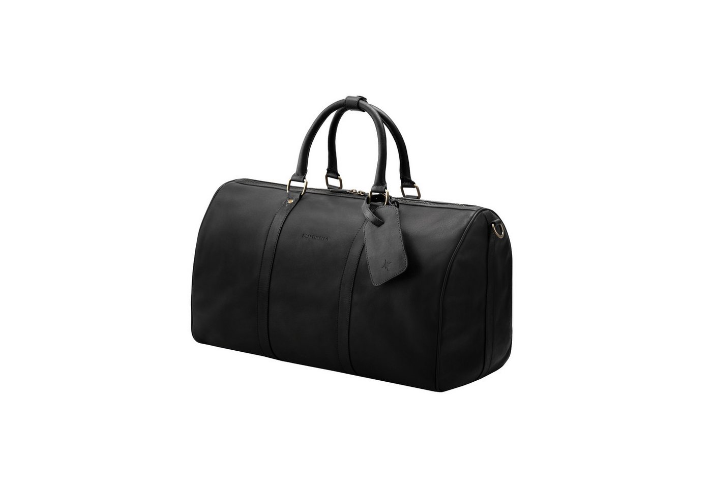 DRAKENSBERG Reisetasche Weekender »James« (50) Vintage-Schwarz, aus Premium Leder für Damen und Herren, elegant und modern Bild 3