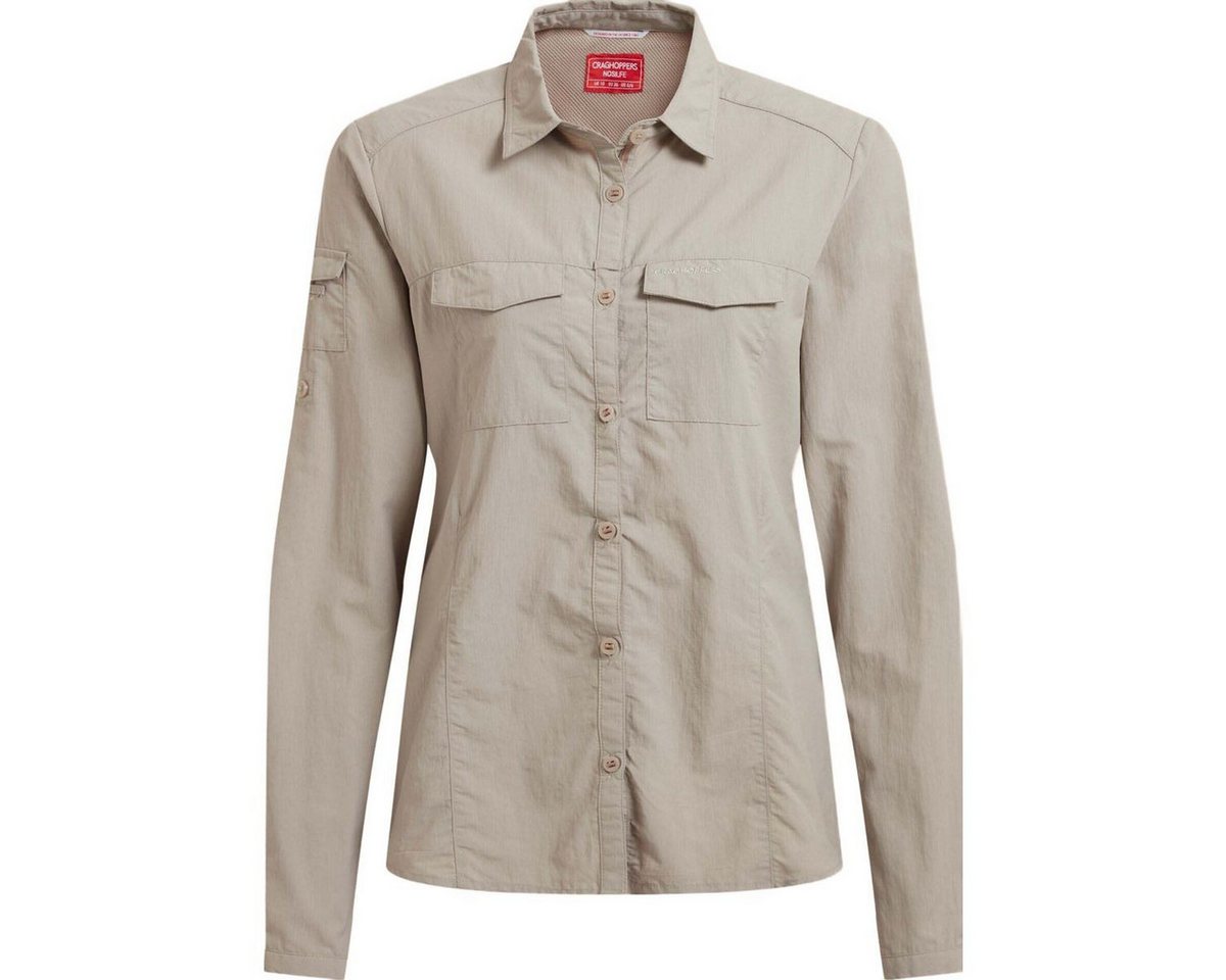 Craghoppers Outdoorbluse Nosilife Adventure Long Sleeved Shirt III Stilvolle Damenbluse mit UV- und Insektenschutz, ideal für Reisen in