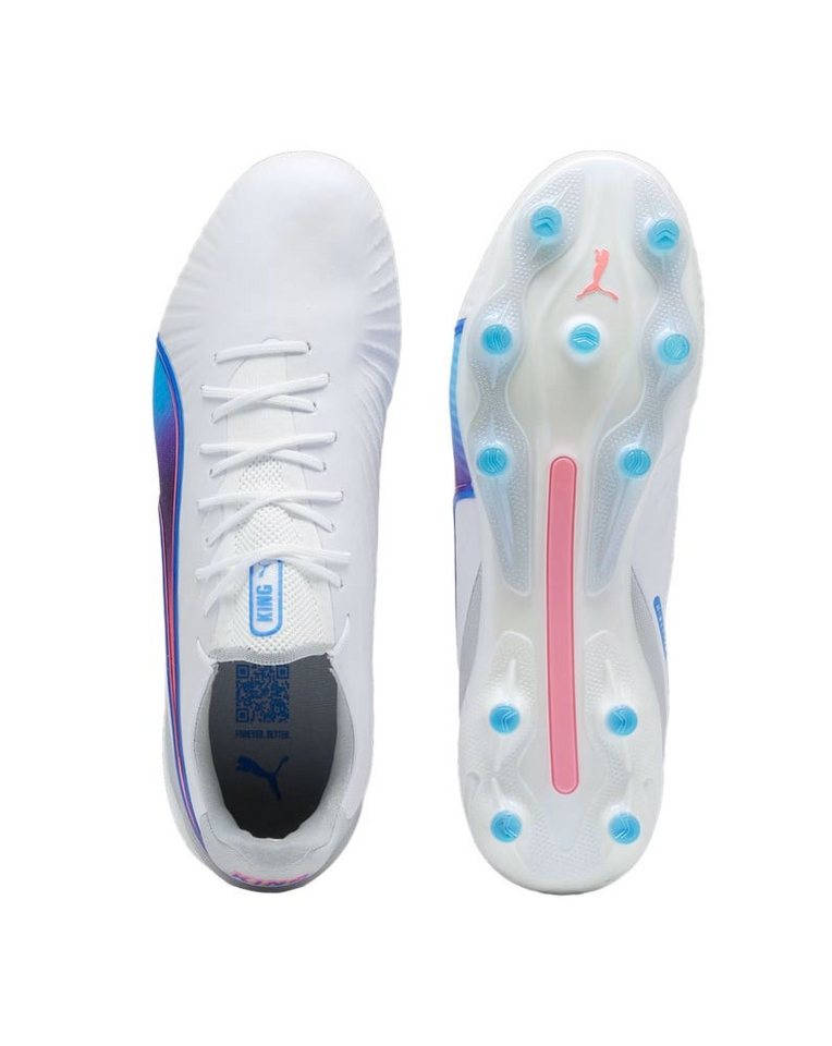 PUMA King Ultimate FG/AG (für festen Boden/Kunstoberflächen) weiss/blau Fußballschuh Bild 4