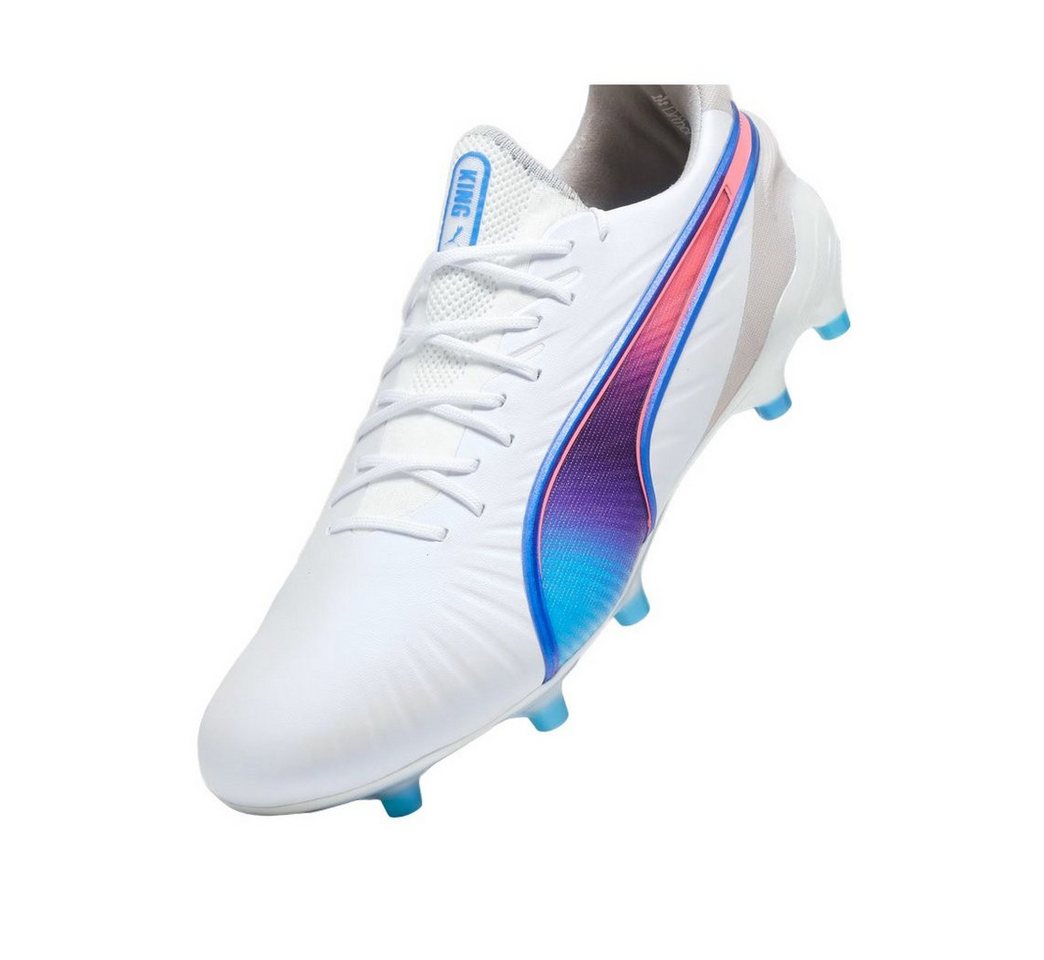 PUMA King Ultimate FG/AG (für festen Boden/Kunstoberflächen) weiss/blau Fußballschuh Bild 5