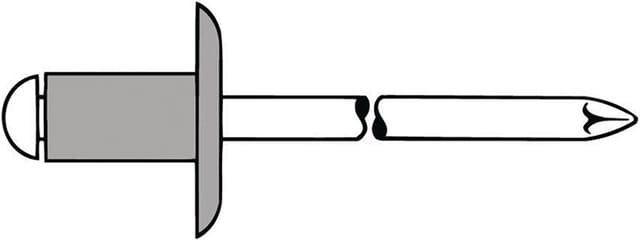 Gesipa - Blindniet Nietschaft dxl 4,0x12,0mm K12 Alu/Stahl 500 St.