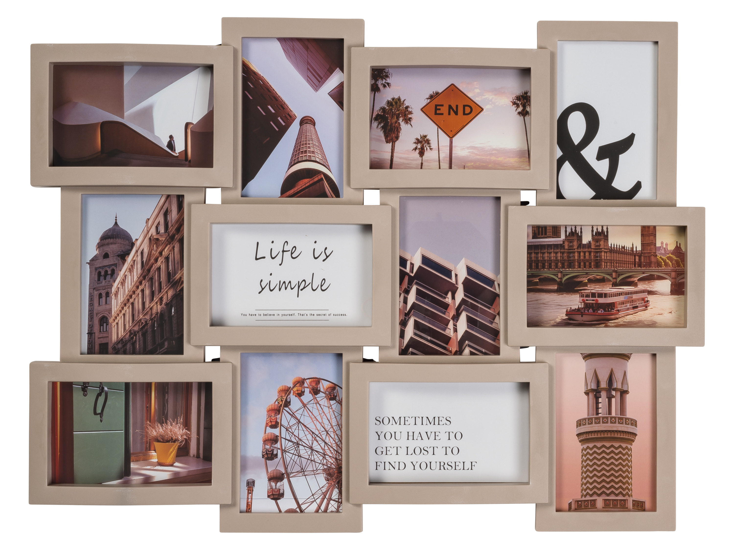LIVARNO® Bilderrahmen / Bilderrahmen-Set (Collage, Beige)