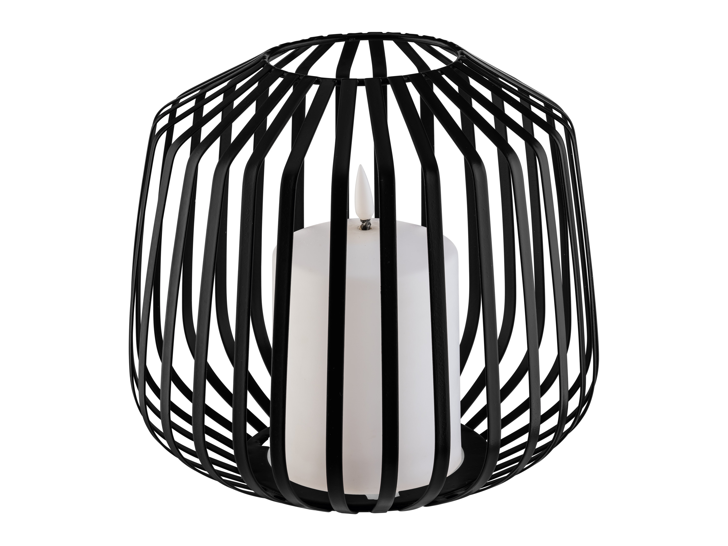 LIVARNO® LED-Kerze im Metallkorb (Schwarz) Bild 2