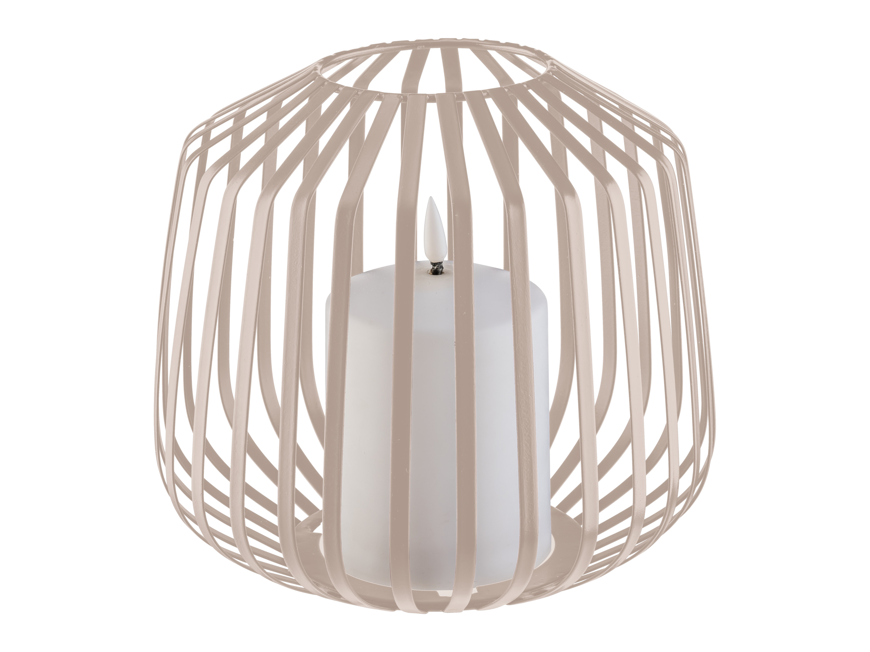LIVARNO® LED-Kerze im Metallkorb (Beige) Bild 2