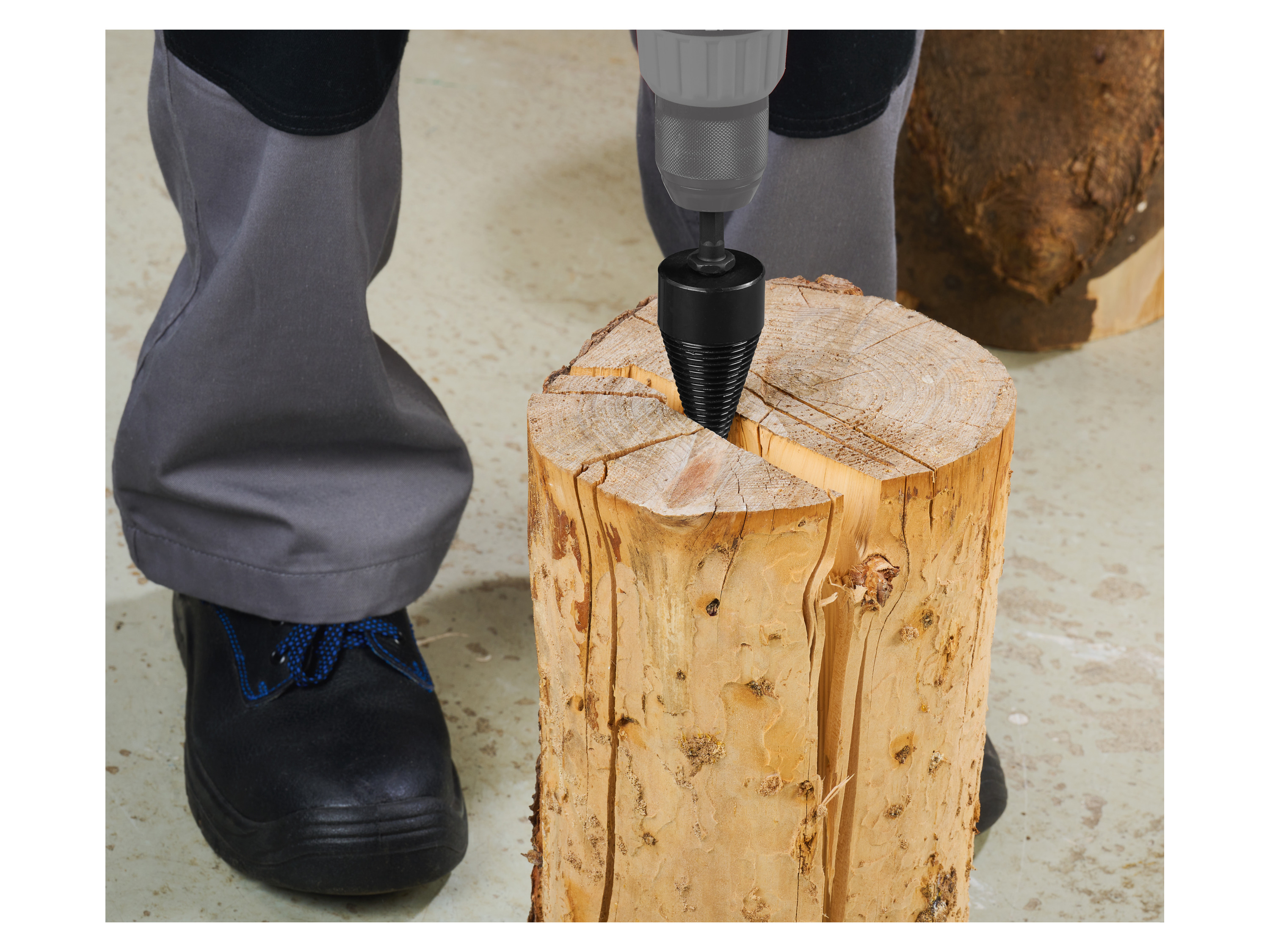 PARKSIDE® Rotorraspel / Holzstrukturbürste / Raspel- und Senkerset / Holzspaltbohrer (Holzspaltbohrer 4tlg.)