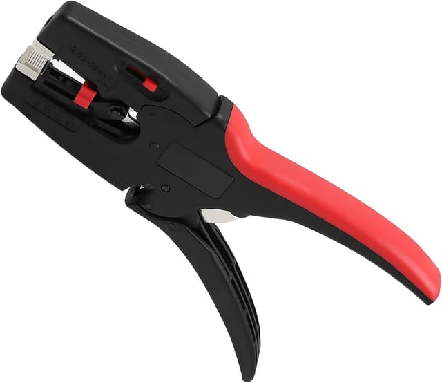 Automatischer 2-in-1-Abisolierer für Elektriker mit integriertem Schneidgerät für Kabel von 32–7 AWG (0,03 mm²–10 mm²) für Elektroinstallationen,
