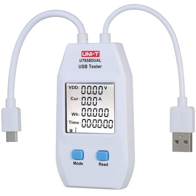 (kompatibel) Usb-lcd-leistungstester, Usb-tester, Detektor, Voltmeter, Amperemeter, Digitaler Leistungskapazitätstester (ut658-dual)