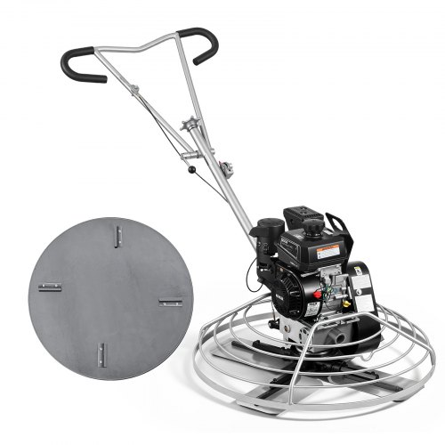 VEVOR Flügelglätter Betonglätter mit Ø950mm Glättteller & Ø887mm Klingen, 7PS 4-Takt-Benzinmotor von Kohler, 0-18° Verstellbare Blattwinkel, 60-125U/min Messerdrehzahl, Glättmaschine für Bodenebnung
