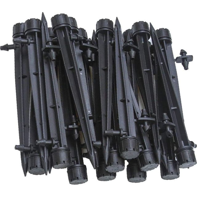 50 Stück Bewässerungstropfer Mit Anschluss Für 4-mm-/7-mm-schläuche, 360° Verstellbares Mikro-tropfsystem