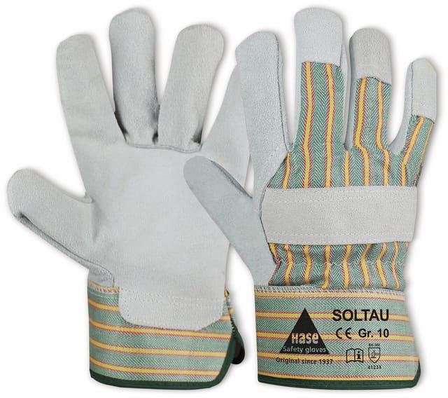 Hase Safety Gloves - Arbeitshandschuhe Spaltleder, en 388, en 420, Größe 11