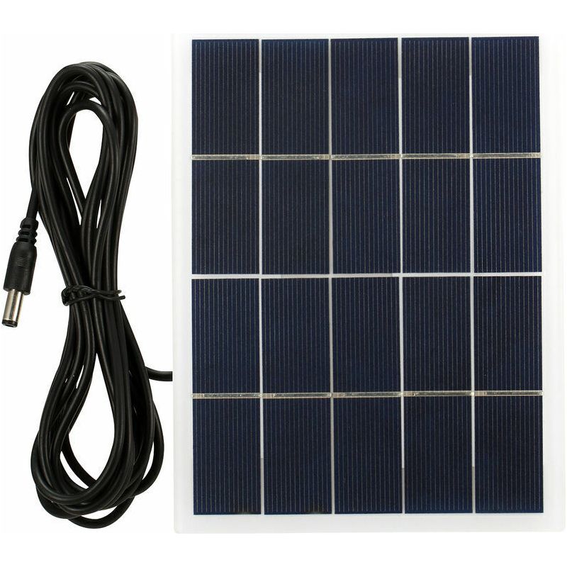 3-w-5-v-solarpanel Mit Dc-anschluss, Wasserdichte Diy-solarzelle Aus Polykristallinem Silizium, Tragbares Camping-strompanel, Kompatibel Mit 3,7-v-batterien, Straßenlaternen, Gartenlampen Und Ventilat