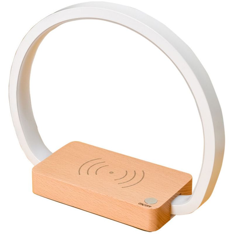 Multifunktionale Tischleuchte, Nachttischlampe, Tischleuchte Mit Kabelloser Handy-ladefunktion, Schlafzimmerleuchte, Augenschutz, Leselampe, Led-induktion
