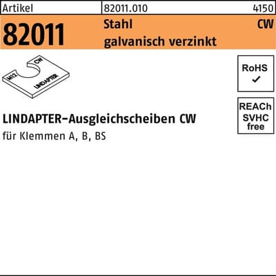 Ausgleichscheibe r 82011 cw m 16 / 3,0 Stahl galvanisch verzinkt