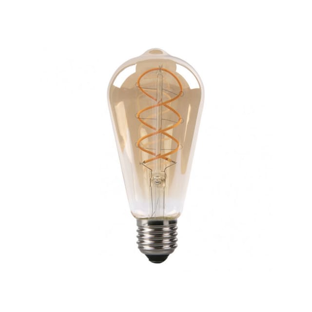 Fabrilamp - Filamen.geflochtene Glühbirne Pebetero 14x6,5d 4w 250lm E27 Amber 2200k