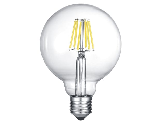 Trio - E27 Filament led, 8 Watt, 810 Lumen, warmweiß, Ø12,5cm, 3 Stufen Dimmer