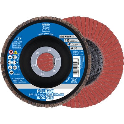 Fächerschleifscheibe a-cool sg gerade 115mm K80 Pferd
