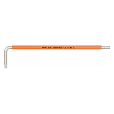 Winkelstiftschlüssel mit Haltefunktion, lange Ausführung, Edelstahl 3967 SXL HF TORX 30 WERA - 05022687001