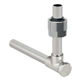 Banyo - Geberit Metallrohr-Passwinkel 90 Grad absperrbar, mit Anschlussverschraubung für Eurokonus Außendurchmesser, 15mm