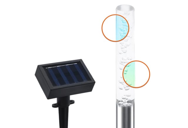 Spetebo - led Solar Leuchten Bubbles - 6er Set mit Farbwechsel - Garten Lampen Dekoration