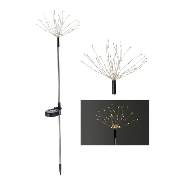 Spetebo - led Solar Gartenstecker firework - 75 led - Solarleuchte mit biegsamen Drähten