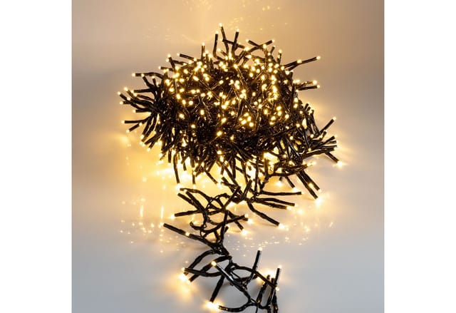 Büschel Lichterkette warmweiß - 5,5 m / 768 led - Deko Baum Beleuchtung mit Controller und Speicherchip - für Außen und Innen