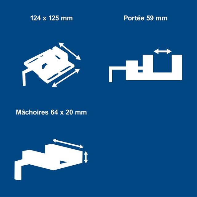 Aluminium-Schraubstock 65 Mm Für Bohrmaschine Scheppach