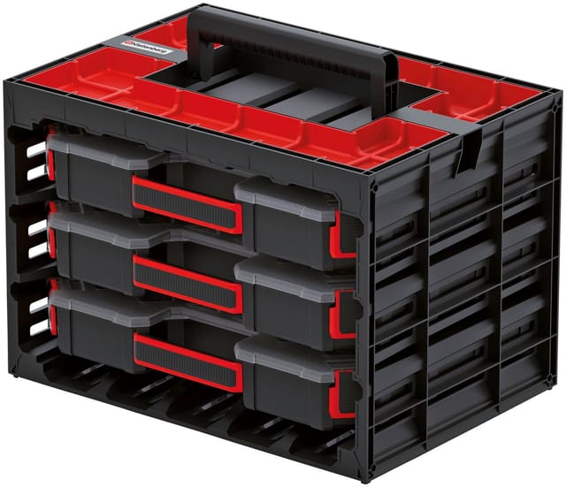 Kistenberg Sortiementskasten Werkzeugkoffer Sortierbox Kleinteilemagazin, Version: KTC40306B, 415 x 290 x 295