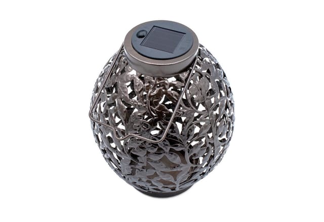 LED Solar Ampel aus Metall in bronze - 98 x 18 cm - Deko Gartenleuchte in kalt weiß - Garten Dekobeleuchtung Wegeleuchte Beetstecker für Außen