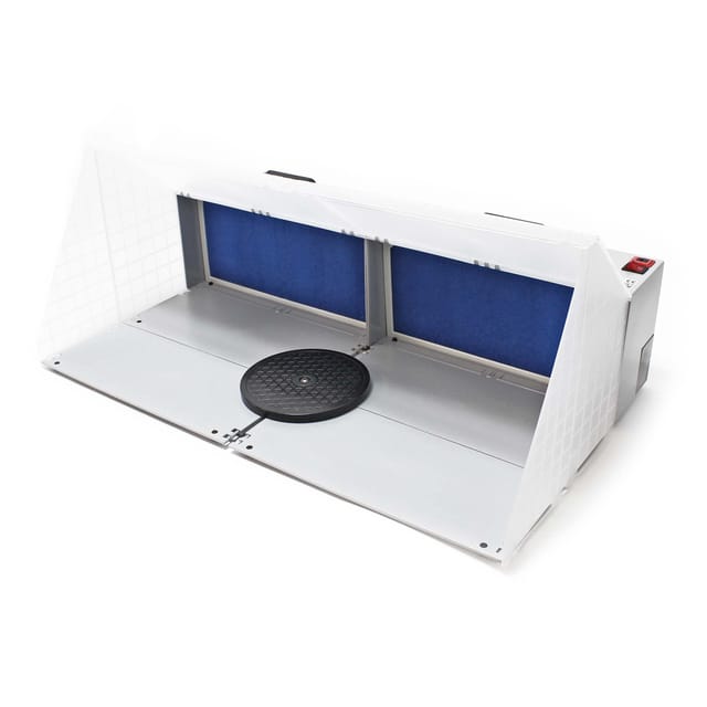 Wiltec - Doppel Airbrush Absauganlage 8 M³/min, Nur 52 Db, Zur Absaugung Von Farbe Farbnebel Sprühnebel, Filter Erweiterbar, Hochwertige Lackierkabine Für Airbrush-arbeiten