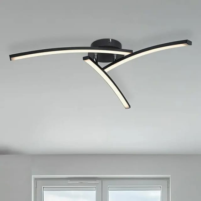 Lighting cct led Deckenleuchte Tansy i ø 60 cm, schwarz Deckenleuchte - Globo