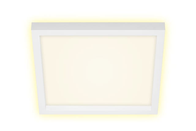 Briloner - led Panel Cadre weiß 29,3 x 29,3 cm warmweiß, Backlight-Effekt Deckenleuchte
