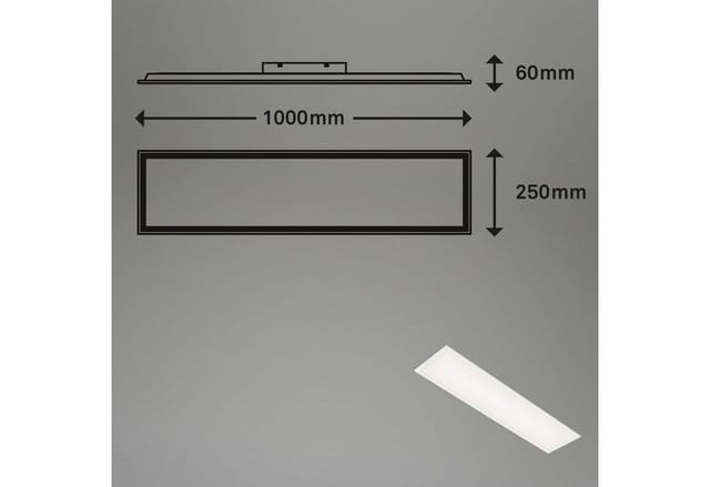 Briloner - led Panel Deckenleuchte Deckenpanel Ultraflach Deckenlampe 22W 100x25 cm Weiß