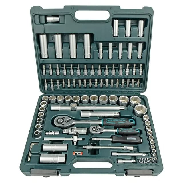 Brüder Mannesmann - Steckschlüsselsatz metrisch 1/4' (6.3 mm), 1/2' (12.5 mm) 94teilig M98410