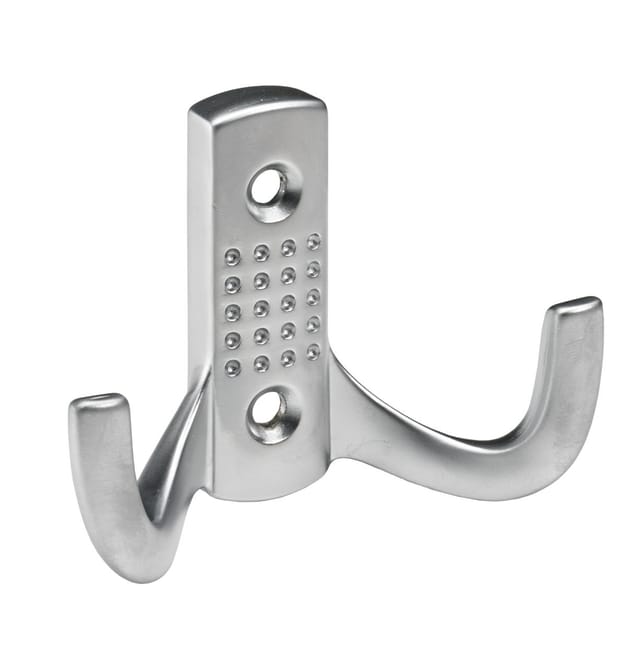 Hettich - Mantelhaken 5,8 x 7,8 x 3,1 cm Aluminium-Optik - 1 Stück Möbelbeschläge
