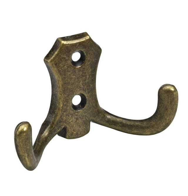 Hettich - Mantelhaken 4,7 x 7,7 x 3,0 cm Zinkdruckguss brüniert - 1 Stück Möbelbeschläge
